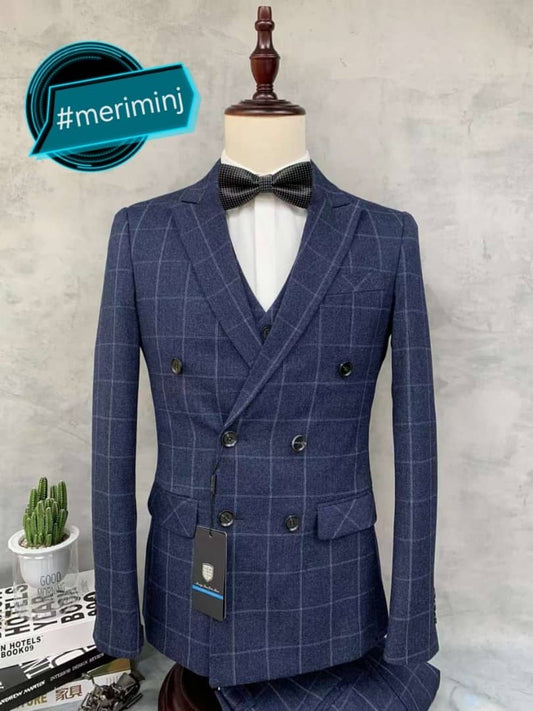3-Piece , Double Breasted, 6-Button Classic Suit