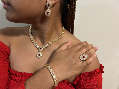Fashion 5-Piece Gold Plated Jewelry Set